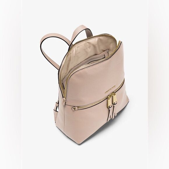 Michael Kors Rhea Medium Slim Leather Backpack - Picture 2 of 12